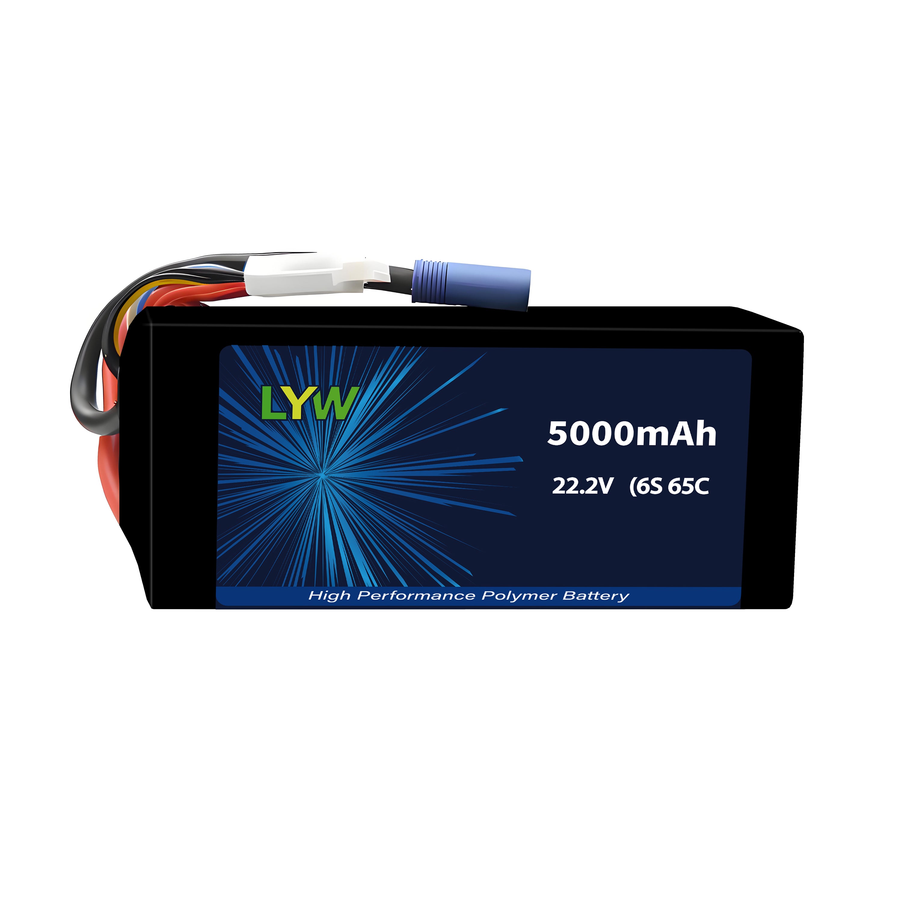 LYW 5000mAh 22.2V 6S 65C Lipo Battery with EC5/XT90 Plug(1/2/3/4PCS)