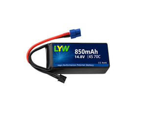 LYW 850mAh 14.8V 4S 70C Lipo Battery with XT30U(2/3/4/5PCS) - LYW
